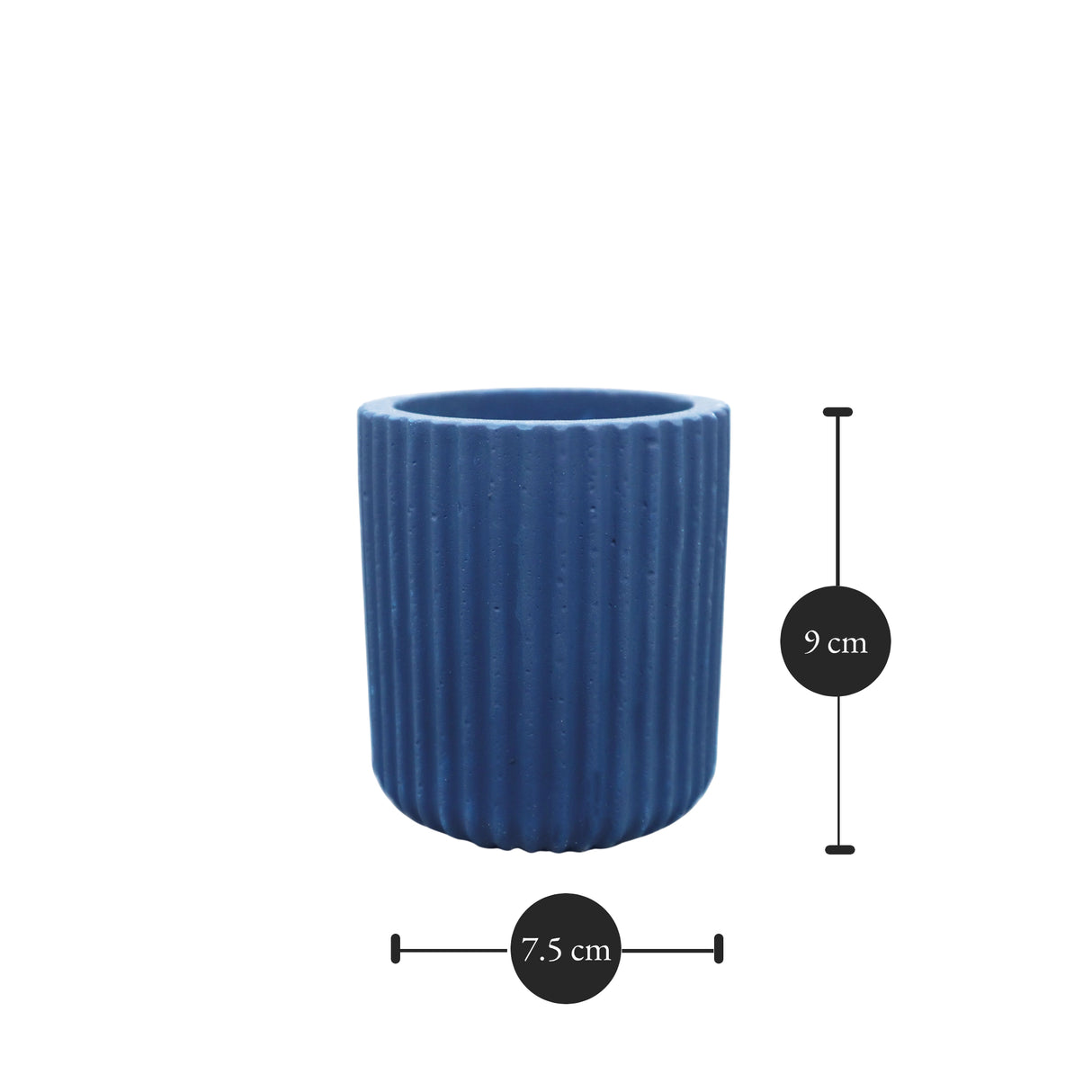 Sharon Ribbed Flower Pot:  Dimensions: 7.5 cm x 9 cm (Diameter x Height)