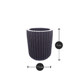 Sharon Ribbed Flower Pot:  Dimensions: 7.5 cm x 9 cm (Diameter x Height)