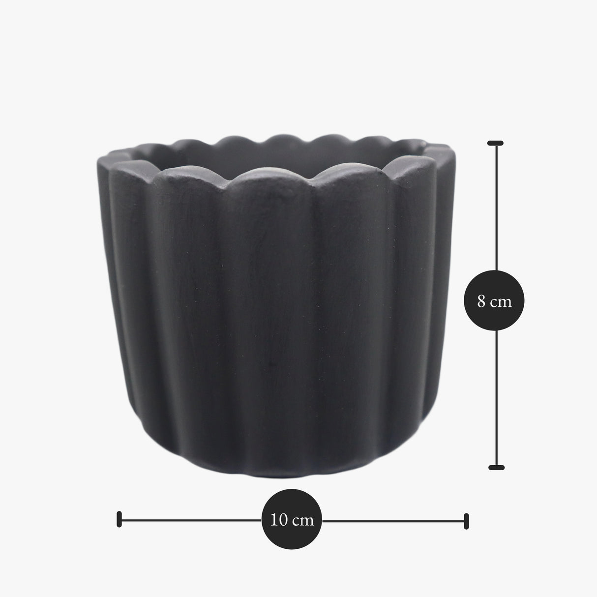 Babu Ribbed Pot “Small” Dimensions: 10 cm x 8 cm (Diameter x Height)