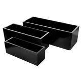 Rectangular GRP Pot 90x30x30cm Modern Durable Outdoor Planter Box